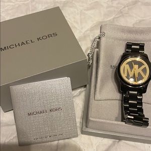 New Michael Kors Black & Gold Watch ( NO BOX)